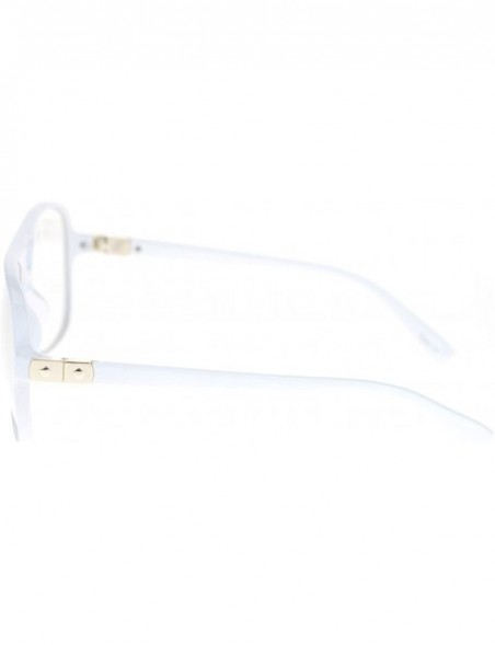 Oversized Mens Thin Plastic Nerdy Steve Urkel Large Clear Lens Eye Glasses - White - CU11YWUU1NH $11.05