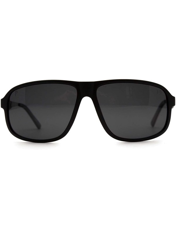 Rectangular p591 Trendy Rectangular Polarized- for Mens 100% UV PROTECTION - Blackmatte-black - CI192TCXOD2 $18.84