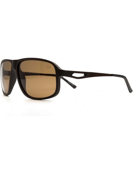 Rectangular p591 Trendy Rectangular Polarized- for Mens 100% UV PROTECTION - Blackmatte-black - CI192TCXOD2 $18.84