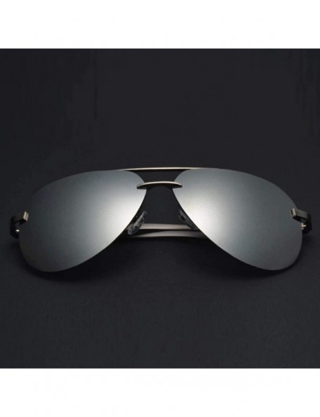 Square Men Polarized Sunglasses Metal Alloy Driving Glasses UV400 Protection Goggles Eyewear Pilot Style - CB199CIZM23 $30.06