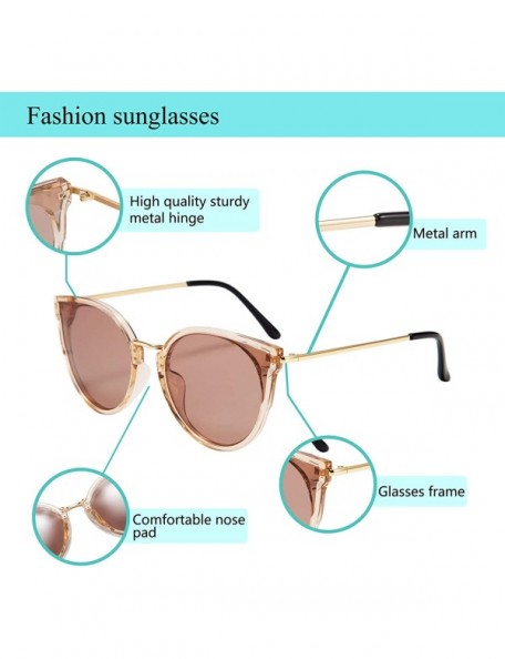 Cat Eye Polarized Retro Cat Eye Fashion Sunglasses for Women 100% UV400 Protection - C018TT6XNQ8 $16.95