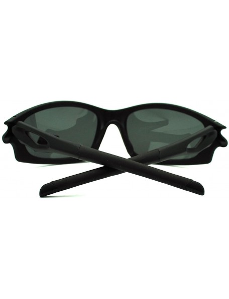 Sport Polarized Mens Futuristic Aerodynamic Warp Sport Light Sunglasses - Matte Black - CK11LIJ4XIJ $10.85