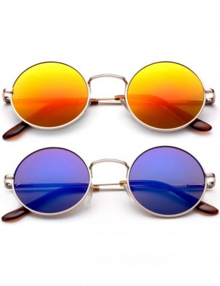 Round John Lennon Glasses Hippy 60's Vintage Retro Round Sunglasses & Clear Lens - C218522RU46 $16.90