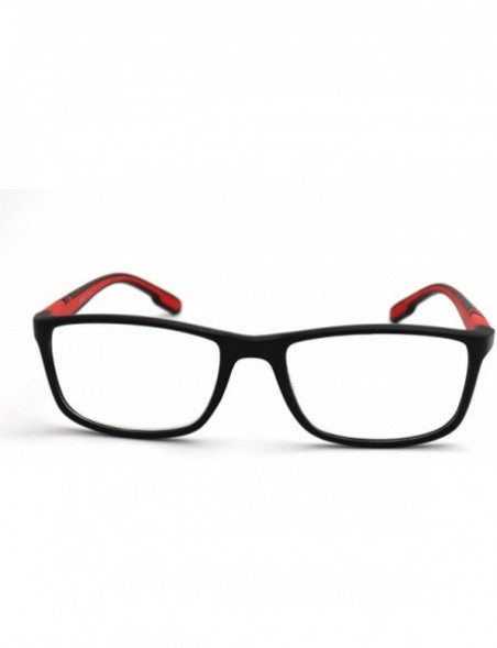 Rectangular Soft Matte Black w/ 2 Tone Reading Glasses Spring Hinge 0.74 Oz - Z1 Matte Black Matte Red - CM18SAOR6E4 $23.38