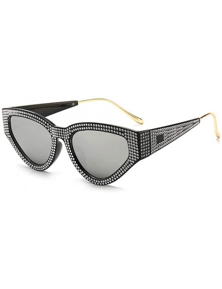 Cat Eye Exaggerated personality sunglasses and cat-eye sunglasses with diamonds - Powder Frame Powder - CW1999K5ST5 $25.56