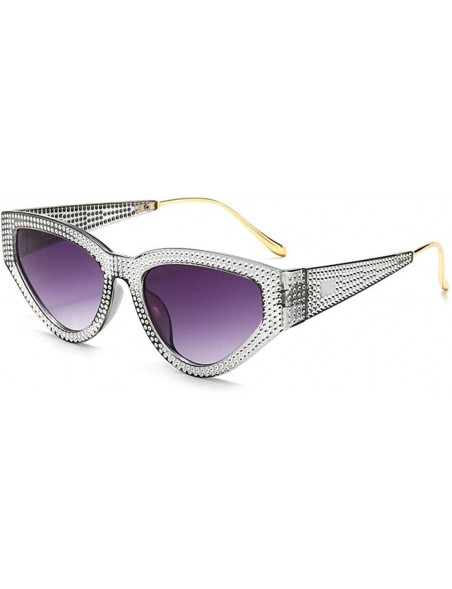 Cat Eye Exaggerated personality sunglasses and cat-eye sunglasses with diamonds - Powder Frame Powder - CW1999K5ST5 $25.56