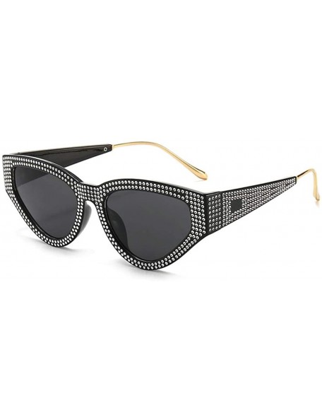 Cat Eye Exaggerated personality sunglasses and cat-eye sunglasses with diamonds - Powder Frame Powder - CW1999K5ST5 $25.56