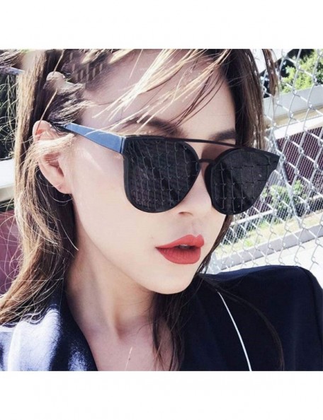 Oversized Vintage Sunglasses Women Luxury Plastic Ocean Lens Sun Glasses Classic - Tea - CM18WD639G2 $10.42