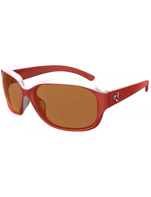 Sport Eyewear Kira Standard Sunglasses - 2-Tone - Red-white/Brown - CZ12E8Y5CHL $38.60