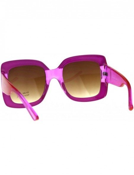 Square Womens Square Frame Sunglasses Oversized Fashion Shades UV 400 - Pink - CT18CLC07G0 $12.66