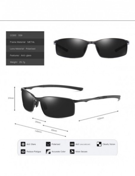 Oversized Polarized Photochromic Sunglasses Mens Driving Glasses Male Driver Safty Goggles - Gray Black - CR1985IL0GC $21.43