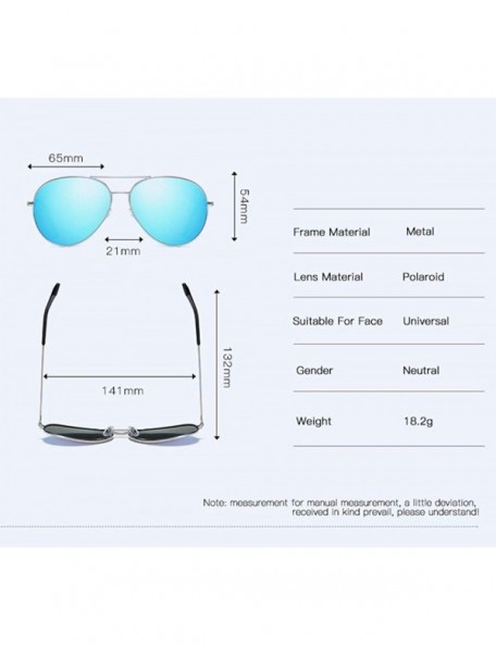 Aviator Sunglasses Men's Polarizing Sunglasses Classic Toad Lens Polarizing Sunglasses Driving - A - CI18Q06UYN7 $27.10