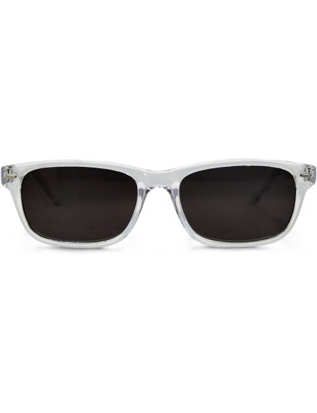 Rectangular Seymore Retro Reading Sunglasses - NOT Bifocals - Clear - CE17XWNDK86 $27.95