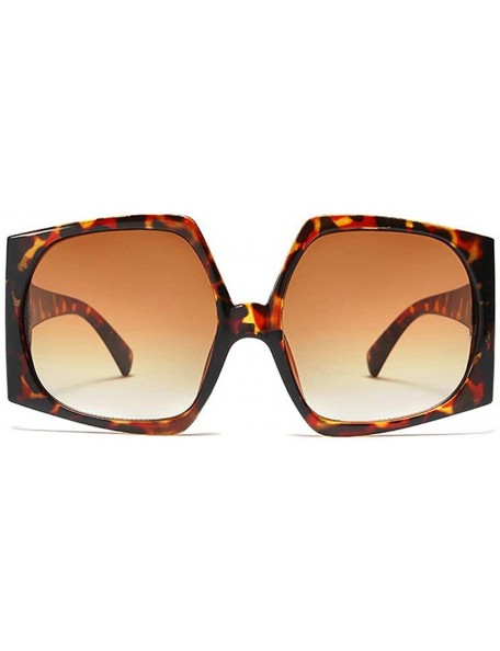 Goggle Fashion Sunglasses for women Brand Designer Large frame Irregular polygon Mens Goggle UV400 - Leopard - CS18RRR745Y $1...