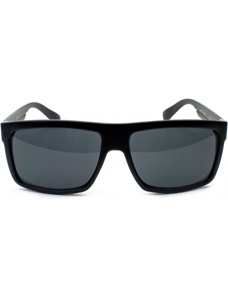 Oversized Flat Top Square Gradient Frame Womens Mens Super Oversized Unisex Fashion Sunglasses - Matte Black - CV11M5N45DF $9.59