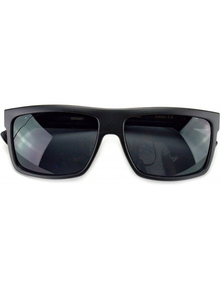 Oversized Flat Top Square Gradient Frame Womens Mens Super Oversized Unisex Fashion Sunglasses - Matte Black - CV11M5N45DF $9.59