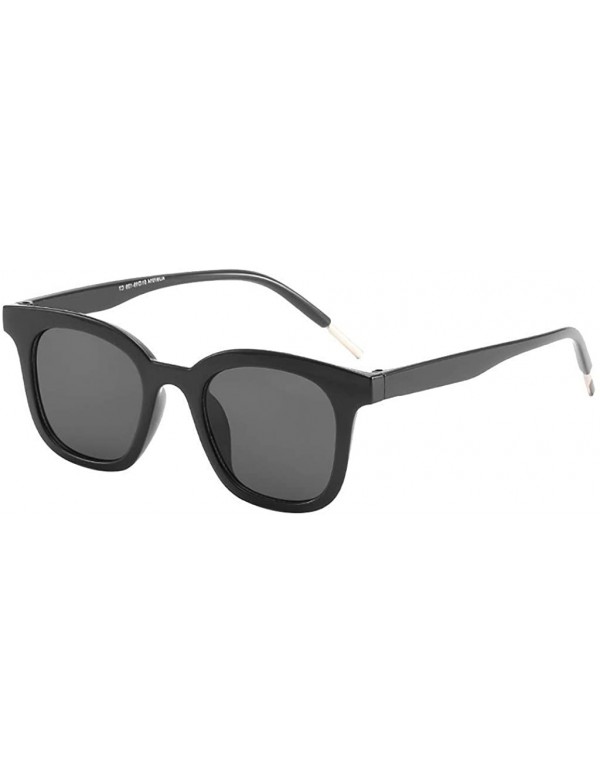 Rimless Unisex Classic Polarized Sunglasses Mirrored Lens Lightweight Oversized Frame Glasses - Black - CZ18SOQGO5I $9.22