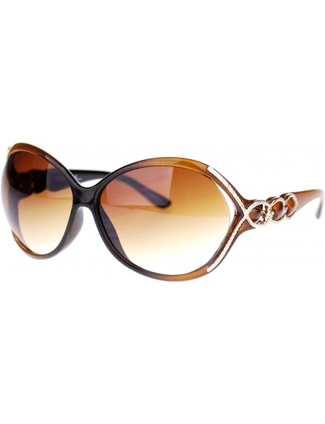 Butterfly Golden Bridge Womens Serpent Snake Chain Arm Butterfly Sunglasses - Brown - CG11O55AVRJ $9.32