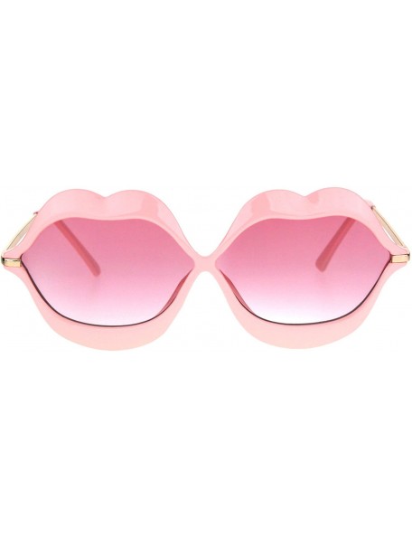 Oval Lip Shape Sunglasses Lips Kiss Womens Cute Fashion Shades UV 400 - Pink - CJ1863YKZ93 $9.73