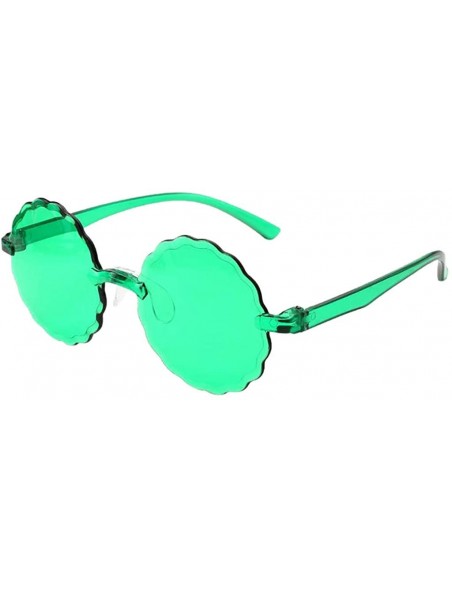 Square Frameless Lace Shaped Sunglasses Jelly Candy Color Sunglasses for Party Gifts - B - CT190HWWR07 $9.87