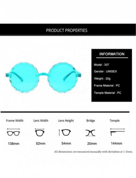 Square Frameless Lace Shaped Sunglasses Jelly Candy Color Sunglasses for Party Gifts - B - CT190HWWR07 $9.87