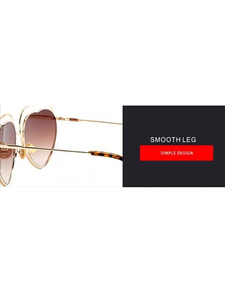 Aviator New sunglasses- fashion ladies 2019 sunglasses love heart sunglasses - D - C518SIWCQOS $36.33