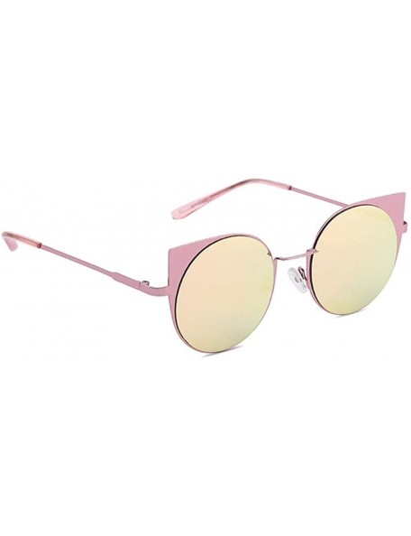 Round Polarized Sunglasses - Vintage Oversized Irregular Round Frame Brand Classic Sun Glasses - Pink - C818ONRGME3 $8.08