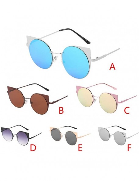 Round Polarized Sunglasses - Vintage Oversized Irregular Round Frame Brand Classic Sun Glasses - Pink - C818ONRGME3 $8.08