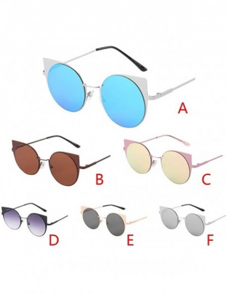 Round Polarized Sunglasses - Vintage Oversized Irregular Round Frame Brand Classic Sun Glasses - Pink - C818ONRGME3 $8.08