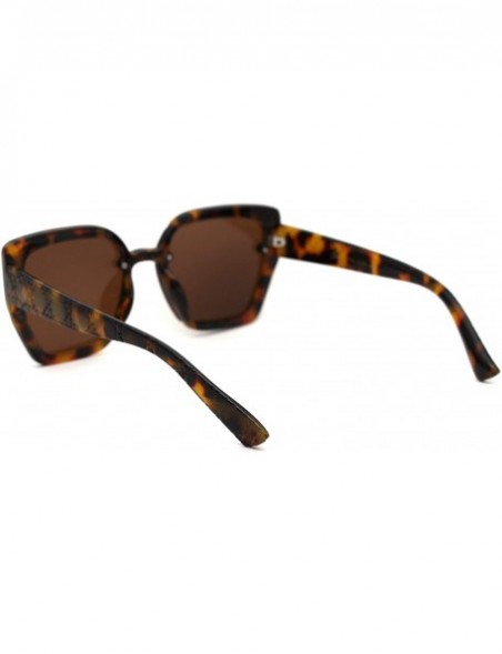 Butterfly Womens 90s Designer Fashion Squared Butterfly Sunglasses - Tortoise Brown - CA18XHZWOYI $9.77