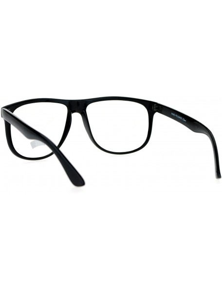 Oversized SA106 Clear Lens Thin Plastic Oversized Horn Rim Eyeglasses - Black - C512O18XLGR $10.98