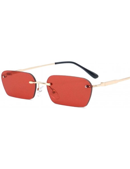 Square Women Luxury Brand Designer Cat Eye Sun Glasses Men Vintage Retro Square Small Sunglass - Multi-5 - CM18W39LGCR $23.14