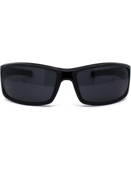 Rectangular Locs Mens Rectangular Warp Gangster Cholo Sunglasses - All Black - CR1966R39I0 $8.37