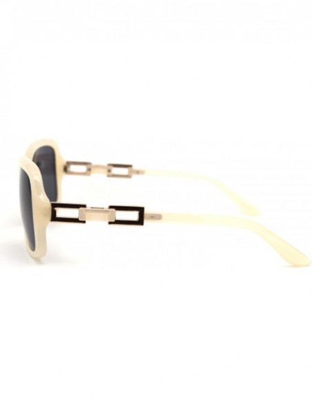 Oversized Womens Butterfly Designer Fashion Bi-focal Reading Lens Sunglasses - White Black - CO18ZYGY6LO $15.08