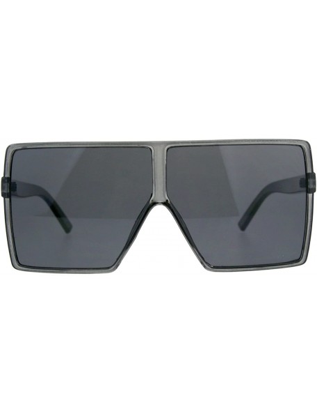 Rectangular Mens Kush Mobster Oversize Rectangular Thin Plastic Sunglasses - Grey - CM180SWYL4I $11.45