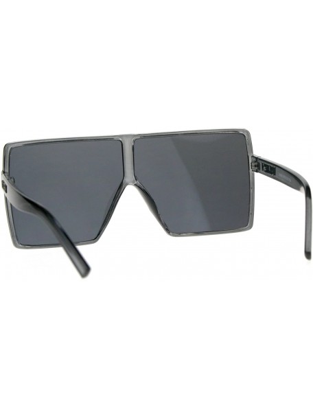 Rectangular Mens Kush Mobster Oversize Rectangular Thin Plastic Sunglasses - Grey - CM180SWYL4I $11.45