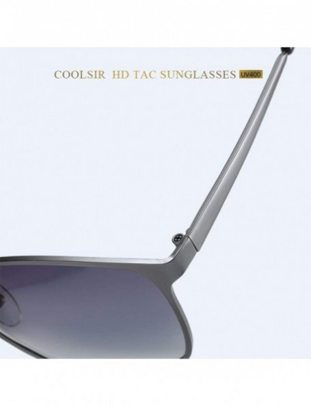 Oval Sunglasses Polarized Antiglare Anti ultraviolet Travelling - Gray - CI18WQY2QNM $23.17