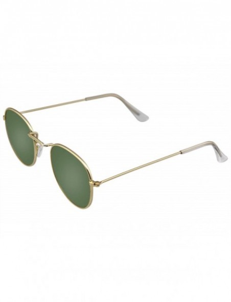 Round New Fashion Men Women's Round Sunglasses Vintage Retro Mirror Glasses - G15 Green - CI18TWGRZ82 $11.60