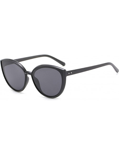 Round Vintage Sunglasses for Men or Women PC AC UV 400 Protection Sunglasses - Black Gray - CA18SZUH2H7 $11.57