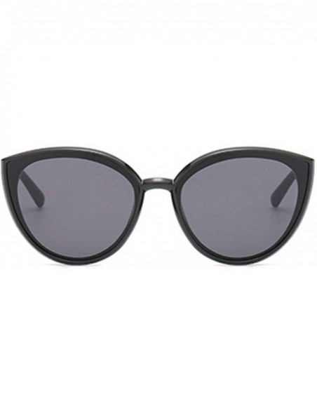 Round Vintage Sunglasses for Men or Women PC AC UV 400 Protection Sunglasses - Black Gray - CA18SZUH2H7 $11.57