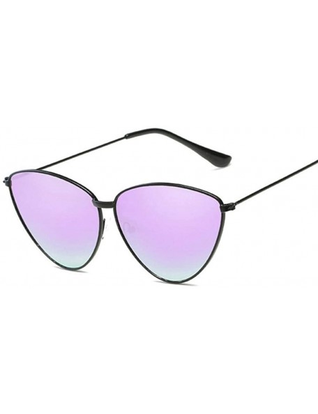 Cat Eye Retro Cat Eye Sunglasses Women Metal Frame Mirror UV400 Sun Glasses SilverPink - Silverpink - C018XQXWHX0 $7.64