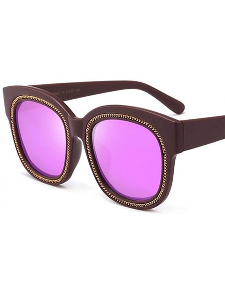 Oversized Cat Eye Chain Polarized Sunglasses Men Women 2019 Fashion Shades C2 Leopard - C4 Pink - C618YQO6YHM $13.81