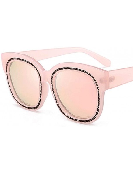 Oversized Cat Eye Chain Polarized Sunglasses Men Women 2019 Fashion Shades C2 Leopard - C4 Pink - C618YQO6YHM $13.81