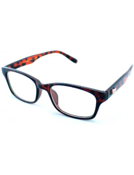 Square "Fashionista" Unisex Squared Fashion Clear Lens Glasses - Tortoise V2 - CB11KVBCNC3 $7.82