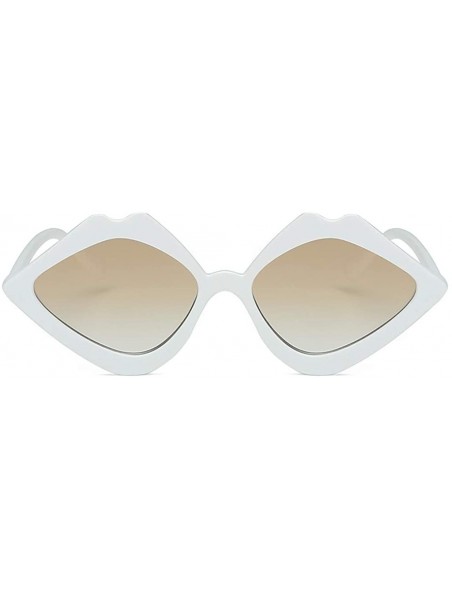 Square Women's Fashion Jelly Sunshade Sunglasses Integrated Candy Color Glasses - White - C518QEGY2TA $6.75