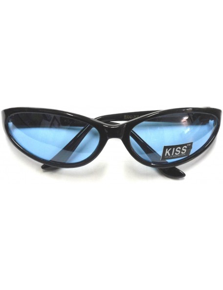 Oval Black Fashion Sunglasses with Blue Lens - CT11VJ7RDYV $9.31