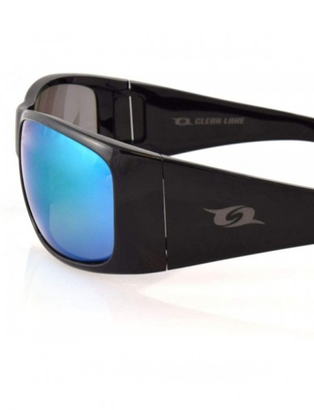 Oversized Polarized Sports Sunglasses for Men Women Fishing Running Hiking Running Cycling - Black - C918DNEZ3ED $13.98