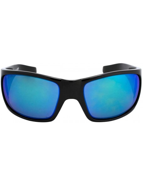 Oversized Polarized Sports Sunglasses for Men Women Fishing Running Hiking Running Cycling - Black - C918DNEZ3ED $13.98