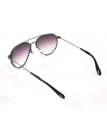 Aviator Aviator Metal Gradient Fashion Sunglasses For Men Outdoor UV Protection - Grey - CR18SUWIOQR $40.97