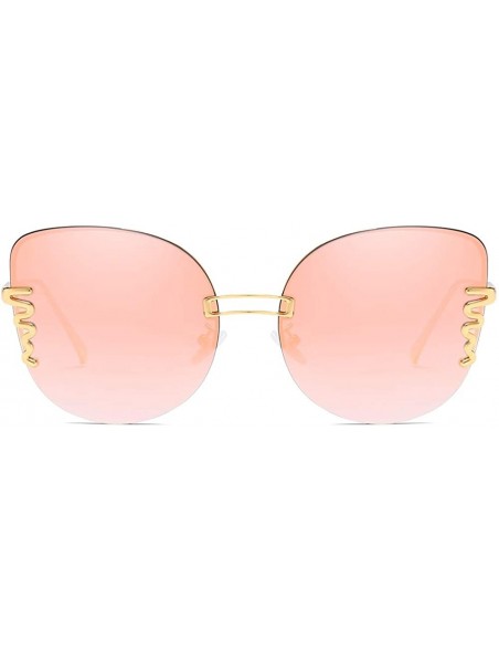 Round Unisex Sunglasses Retro Black Drive Holiday Round Non-Polarized UV400 - Pink - CP18R0ROWDE $11.82